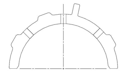 ACL Ford Prod. V8 4.6/5.4L Race Series Engine Crankshaft Main Bearing Set 5M7296H-.025 5M7296H-.025 Technical Drawing