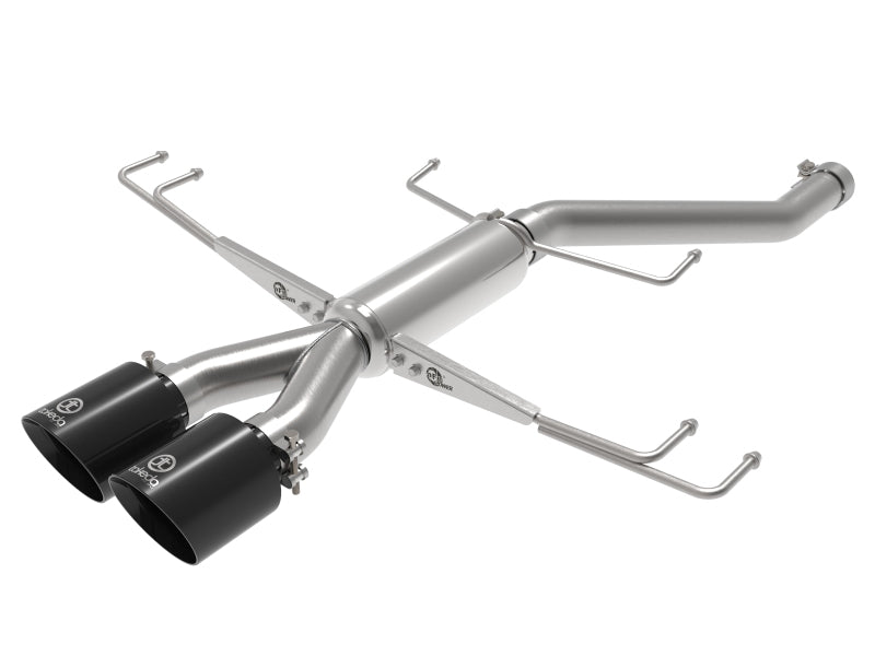 aFe Takeda 2.5in 304SS Axle-Back Exhaust System 17-19 Honda Civic Type R L4-2.0L (t) - Black Tip 49-36626-B 49-36626-B Photo - Primary