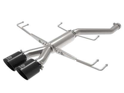 aFe Takeda 2.5in 304SS Axle-Back Exhaust System 17-19 Honda Civic Type R L4-2.0L (t) - Black Tip 49-36626-B 49-36626-B Photo - Primary