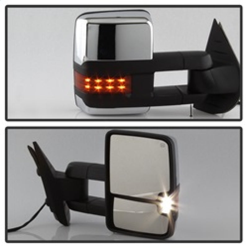 SPYDER xTune Chevy Silverado 07-13 Heated Amber LED Signal Mirrors Chrome MIR-CSIL07S-G3C-PWH-AM-SET 9936760 9936760 Photo - Unmounted