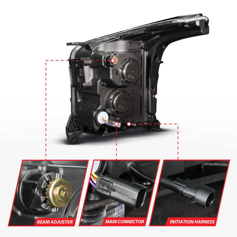 ANZO 15-20 GMC Yukon (Incl XL - Factory Halogen Models) Full LED Proj Headlights Black - Pass. Side 111635X-R 111635X-R User 1