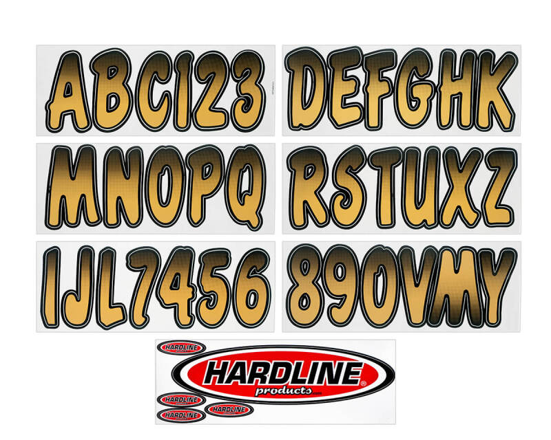 Hardline Boat Lettering Registration Kit 3 in. - 200 Beige/Black BRBKG200 BRBKG200 Photo - Primary