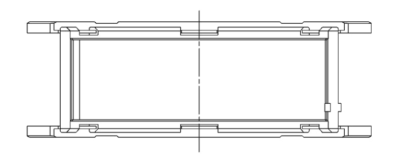 ACL BMW B58B30/S58B30 3.0L Inline 6 Standard Size Main Bearings 7M1512HX-STD 7M1512HX-STD Technical Drawing