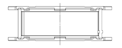 ACL BMW B58B30/S58B30 3.0L Inline 6 Standard Size Main Bearings 7M1512HX-STD 7M1512HX-STD Technical Drawing