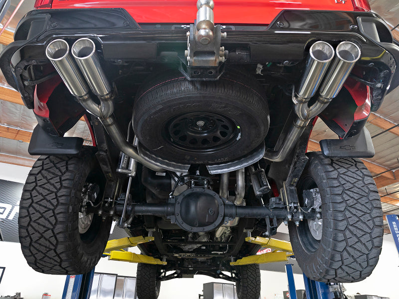aFe Vulcan Series 3in 304SS Exhaust Cat-Back Exh w/ Pol Tips 2019 GM Silverado / Sierra 1500 V8-5.3L 49-34105-P 49-34105-P Photo - Mounted