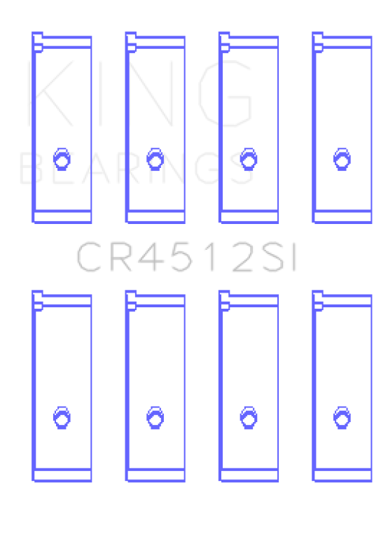King Engine Bearings Honda D17A1/2 1.7L 16V (Size +0.75mm) Connecting Rod Bearing Set CR4512SI0.75 CR4512SI0.75 Photo - Primary