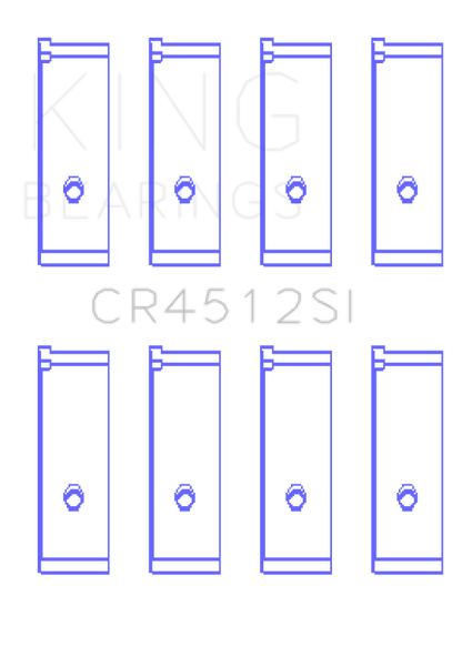 King Engine Bearings Honda D17A1/2 1.7L 16V (Size +1.0mm) Connecting Rod Bearing Set CR4512SI1.0 CR4512SI1.0 Photo - Primary