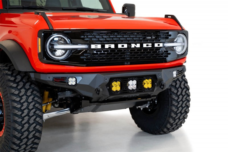 Addictive Desert Designs 21-22 Ford Bronco Bomber Front Bumper (w/ 3 Baja Designs LP4 Mounts) F230194120103 F230194120103 Photo - Primary
