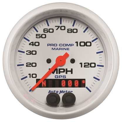 Autometer Gauge GPS Speedometer 3-3/8in 140 MPH Marine White Gauge 200638 200638 Photo - Primary