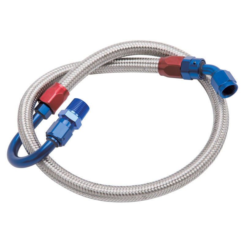 Edelbrock Fuel Line Braided Stainless for SBF ( use with 8134 ) 8125 Photo - Primary