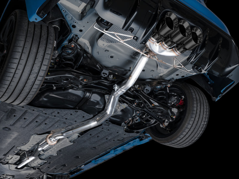 AWE Tuning 2023 Honda Civic Type R FL5 Track Edition Exhaust w/ Triple Diamond Black Tips 3020-53287 3020-53287 Photo - Mounted