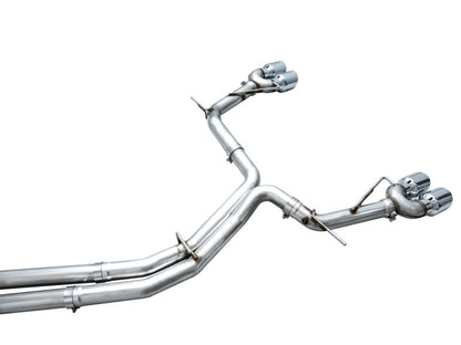 AWE Tuning 19-23 Audi C8 S6/S7 2.9T V6 AWD Track Edition Exhaust - Chrome Silver Tips 3020-42101 3020-42101 Photo - out of package