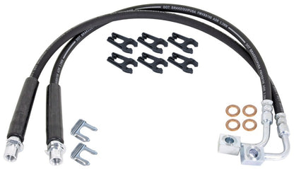 RockJock JT Gladiator Brake Hose Kit Rear w/ Hoses Frame Clips Copper Washers ABS Wire Clips Pair RJ-156400-101 RJ-156400-101 Photo - Primary