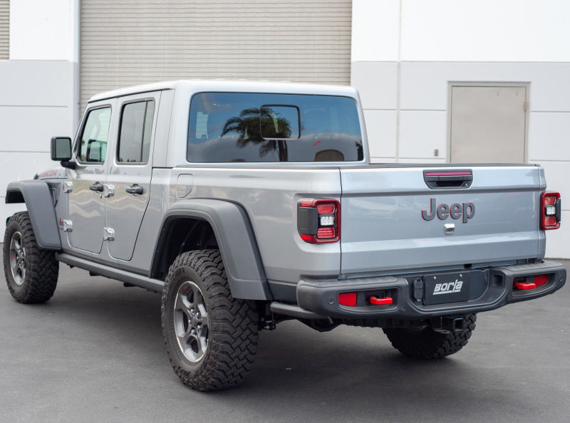 Borla 2020 Jeep Gladiator JT 3.6L V6 AWD 2.75in Touring Climber Black Turndown Tip & Over-Axle 140808CB 140808CB Photo - Close Up