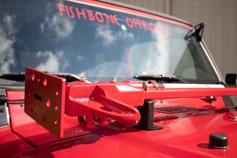 Fishbone Offroad 97-06 Jeep Wrangler TJ Hi- Lift Jack Mount FB21313 FB21313 Photo - lifestyle view
