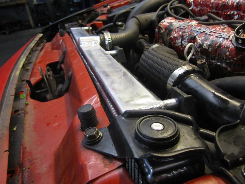 Mishimoto Aluminum Racing Radiator 91-99 3000GT Manual Transmission MMRAD-3KGT-91 Photo - Mounted