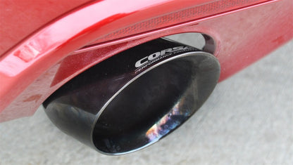 Corsa Performance 2015 Ford Mustang GT 5.0 3" Cat Back Exhaust, Black Dual 4.5" Tip 14328BLK Photo - Mounted