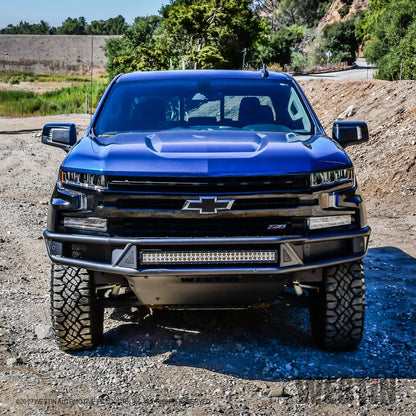 Westin 19-20 Chevy Silverado 1500 Outlaw Front Bumper - Textured Black 58-61215 58-61215 Photo - Mounted