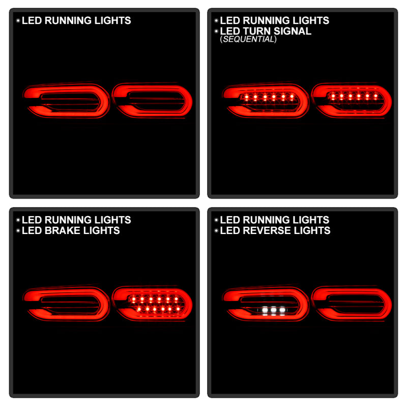 Spyder Chevy Camaro 16-18 Halogen LED Tail Lights Black ALT-YD-CCAM16HAL-SEQ-BK 5087218 5087218 User 6