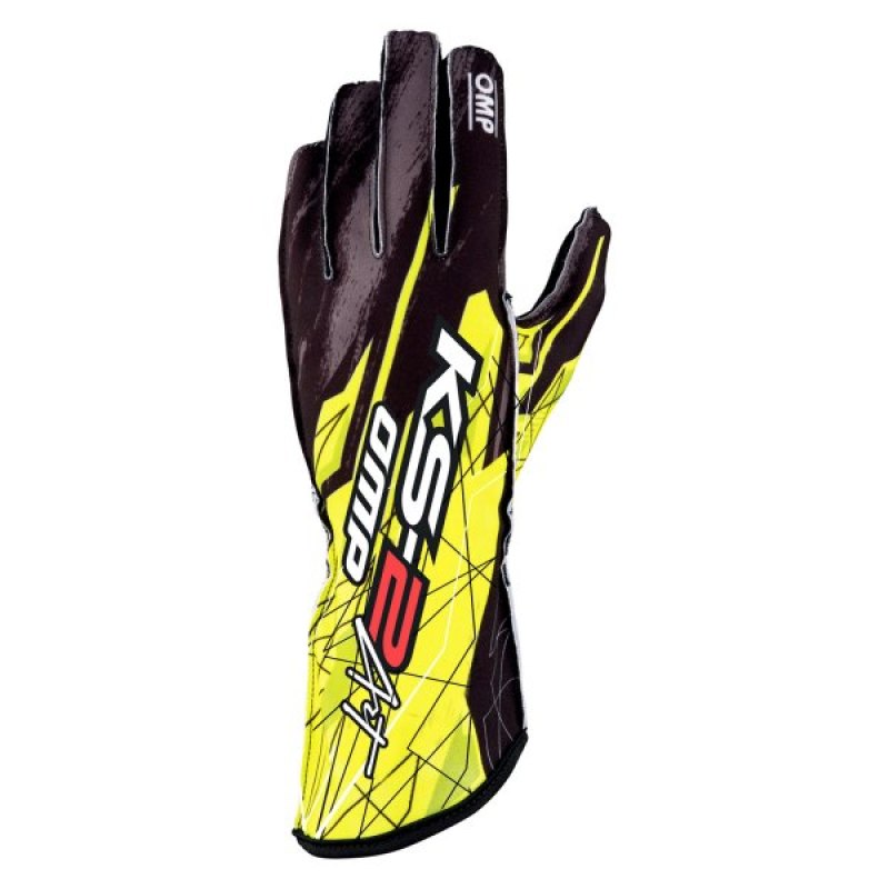 OMP KS-2 Art Gloves Black/Yellow - Size L KB0-2748-A01-178-L KB0-2748-A01-178-L Photo - Primary