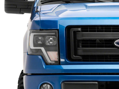 Raxiom 09-14 Ford F-150 Axial G4 Light Bar Switchback Projector Headlights- Blk Housing (Clear Lens) T546755 T546755 Photo - Close Up