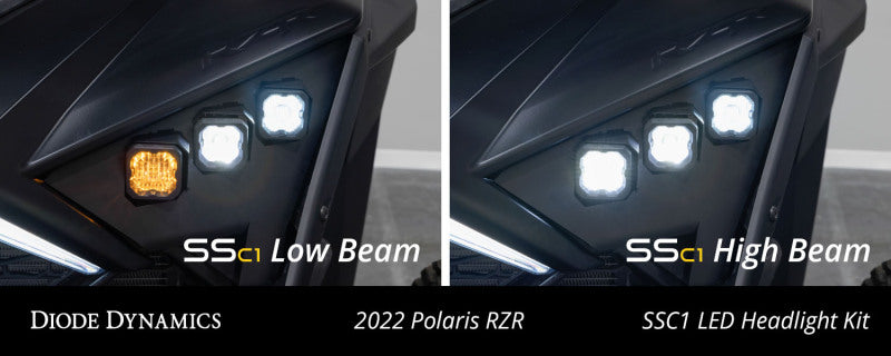 Diode Dynamics 20-Present Polaris RZR C1 Headlamp Kit Sport - White ABL (Pair) DD7645 DD7645 User 6