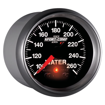 Autometer 2-1/16" Water Temperature, 100-260 °F, Stepper Motor, Sport-Comp II 3654 User 6