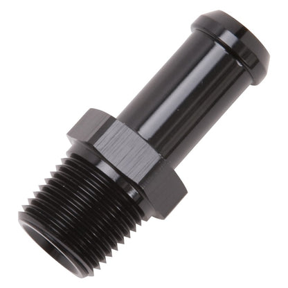 Edelbrock Hose End, Straight, 3/8" NPT To 1/2" Barb, Black Anodize 8114 Photo - Unmounted