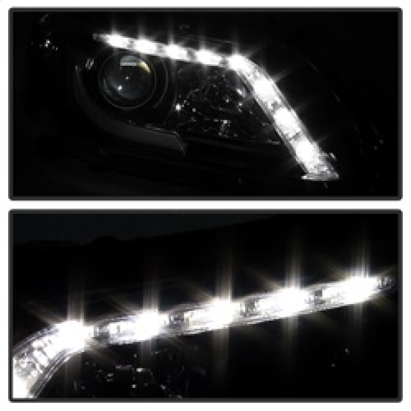 Spyder Honda Accord 2013-2015 4DR Projector Headlights Light Bar DRL Black PRO-YD-HA13-LBDRL-BK 5080530 5080530 Photo - Unmounted