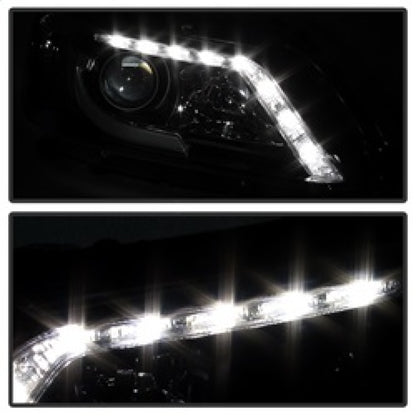 Spyder Honda Accord 2013-2015 4DR Projector Headlights Light Bar DRL Black PRO-YD-HA13-LBDRL-BK 5080530 5080530 Photo - Unmounted