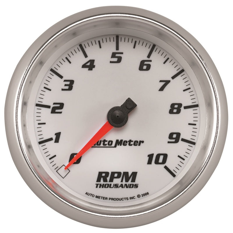 Autometer Pro-Cycle Gauge Tachometer 3 3/8in 10K Rpm White 19798 19798 Photo - Primary