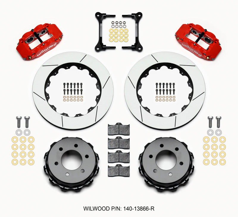 Wilwood FNSL4R RearTruck Kit, 14.25", Red, 2012-Up Ford F150 140-13866-R Photo - Primary