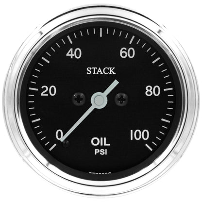 Autometer Stack 52mm 0-100 PSI 1/8in NPTF Male Pro Stepper Motor Oil Pressure Gauge - Classic ST3302C ST3302C Photo - Primary