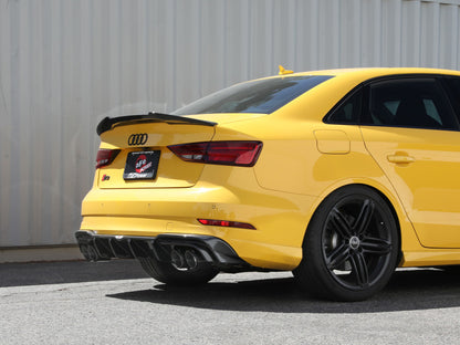 aFe MACHForce XP 3in-2.5in 304SS Exhaust Cat-Back 15-20 Audi S3 L4-2.0L (t) - Carbon Tips 49-36442-C 49-36442-C Photo - Mounted