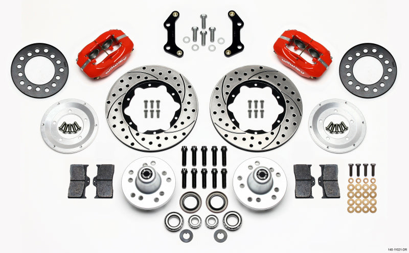 Wilwood FDL Front Kit,11.00",Drilled,Red 70-72 CDP B & E Body-Disc 140-11021-DR Photo - Primary