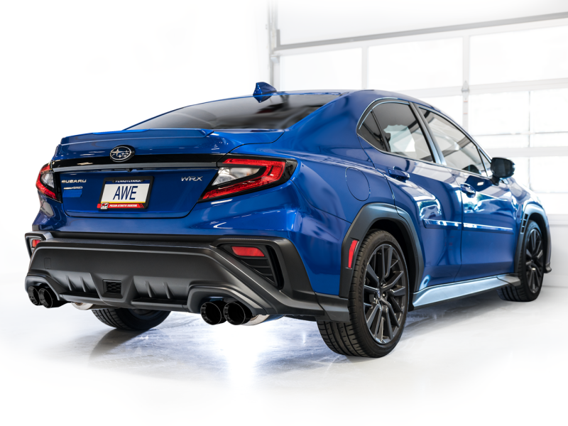 AWE Tuning 2022+ VB Subaru WRX Touring Edition Exhaust - Diamond Black Tips 3015-43979 3015-43979 Photo - Mounted