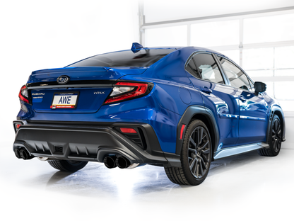AWE Tuning 2022+ VB Subaru WRX Touring Edition Exhaust - Diamond Black Tips 3015-43979 3015-43979 Photo - Mounted