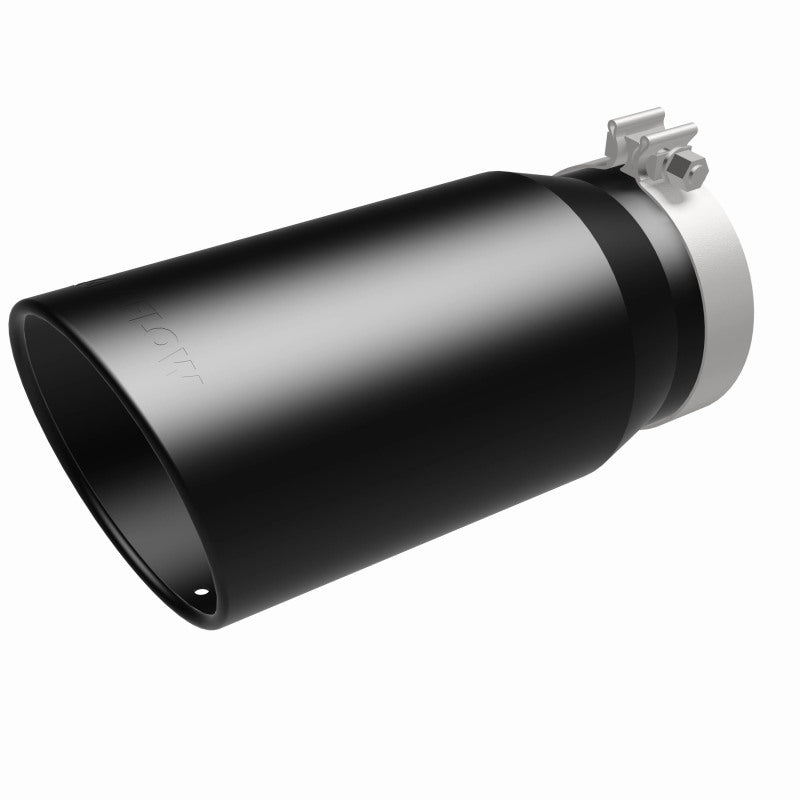 Magnaflow Tip Stainless Black Coated Single Wall Round Single Outlet 6in Dia 5in Inlet 13in L 35239 35239 360 Degree Image Set