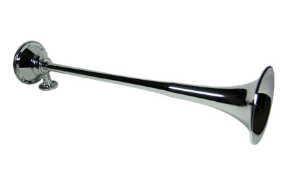 Kleinn Air Horns Kleinn Chrome Roof Mount Single Horn/ 21.5In - Chrome-Plated Spun Copper 411 411 Photo - Primary