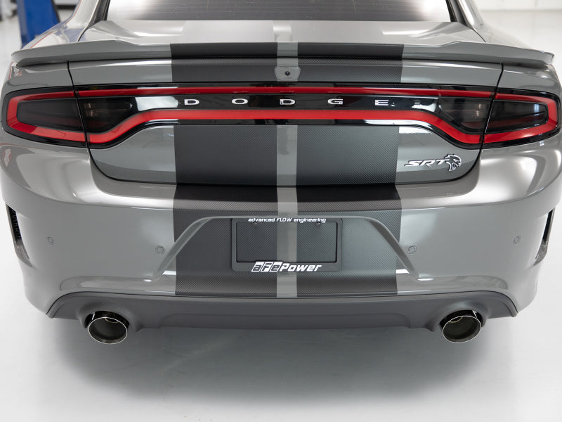 aFe MACH Force-XP 4-1/2in Polished OE Replacement Exhaust Tips - 15-19 Dodge Charger/Hellcat 49C32068-P 49C32068-P Photo - Mounted