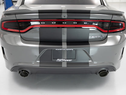 aFe MACH Force-XP 4-1/2in Polished OE Replacement Exhaust Tips - 15-19 Dodge Charger/Hellcat 49C32068-P 49C32068-P Photo - Mounted