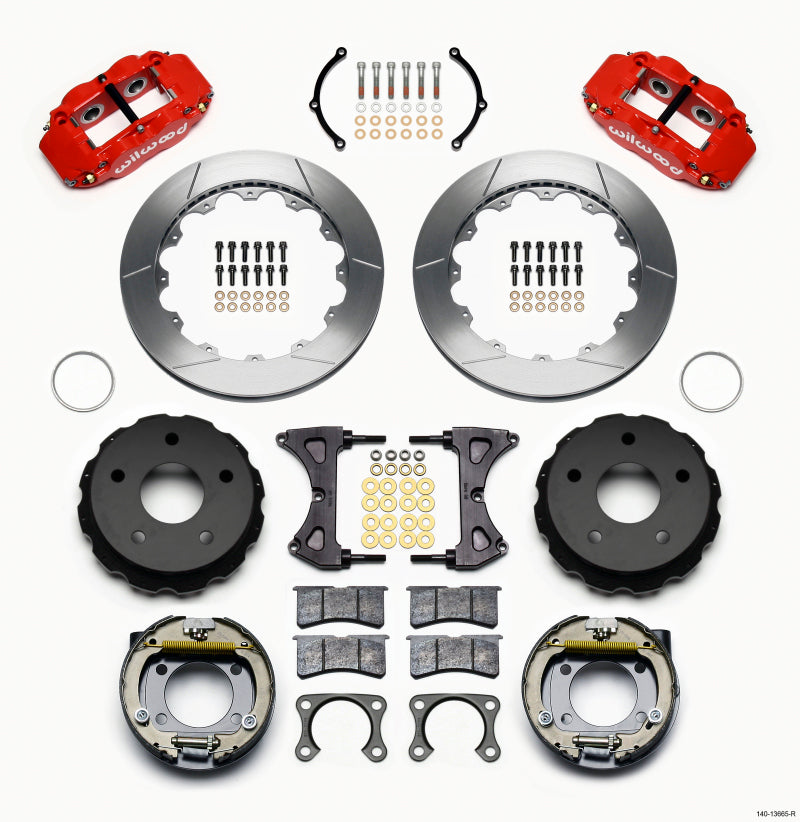 Wilwood Narrow Superlite 4R Rear P-Brk Kit 12.88in Red Big Ford New 2.38in Off Bronco 5 x 5.50 140-13665-R 140-13665-R Photo - Primary