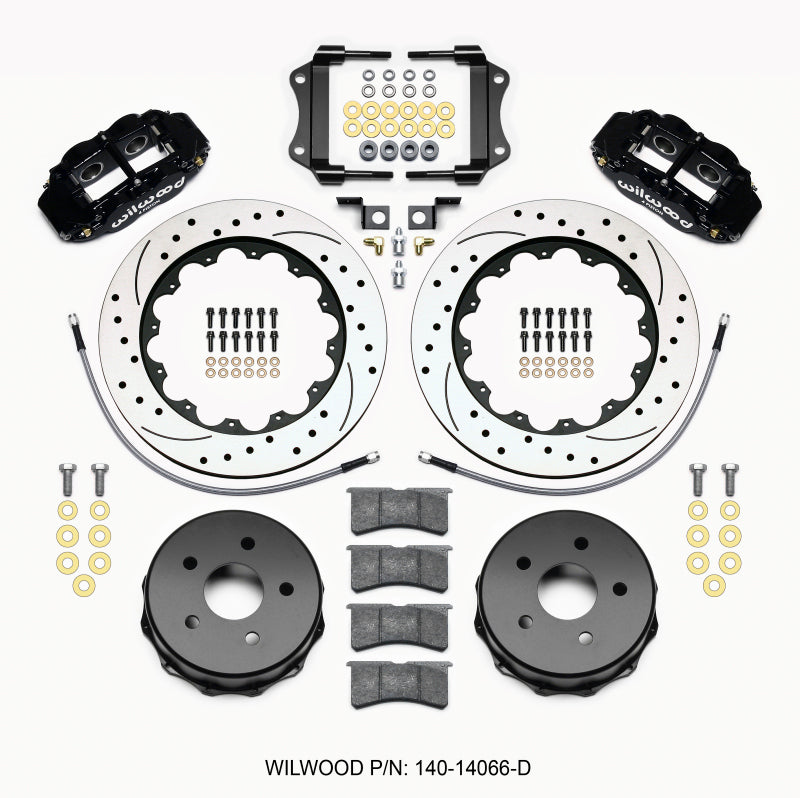 Wilwood FNSL4R Rear Kit, 14.00", Drilled, 2007-up Jeep JK w/Lines 140-14066-D Photo - Primary