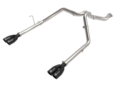 aFe Vulcan Series 3in 304SS DPF-Back 21 Jeep Gladiator V6-3.0L (td) Dual Black Tip 49-38095-B 49-38095-B Photo - Primary