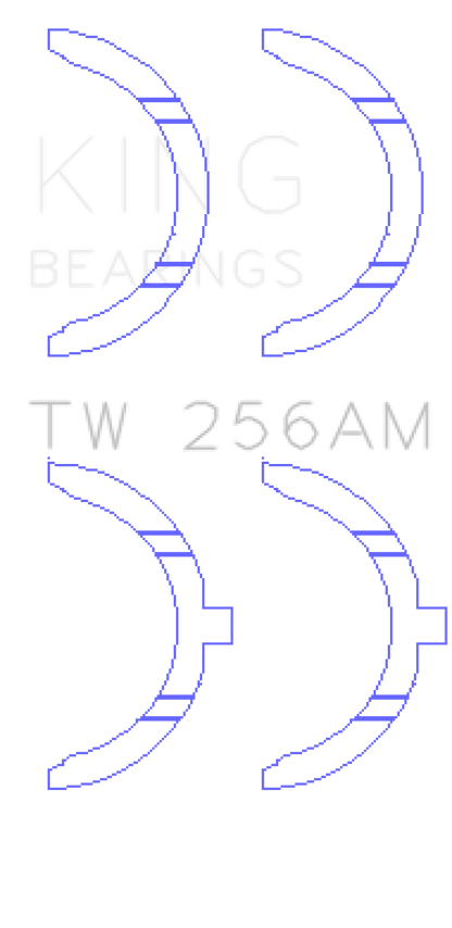 King Engine Bearings King Mazda JE/JE06/JE07 Thrust Washer Set of 2 TW256AM TW256AM Photo - Primary