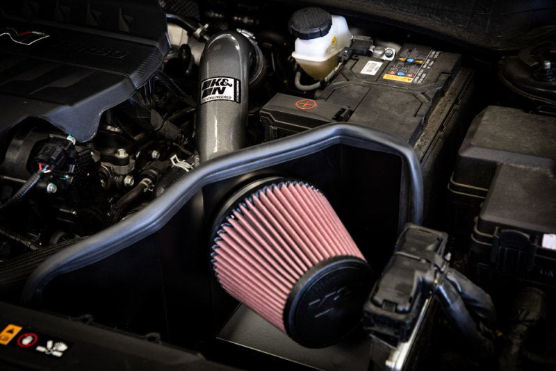 K&N Engineering K&N 2022 Hyundai Elantra N 2.0L L4 Silver Typhoon Intake 69-5329TC 69-5329TC Photo - Mounted