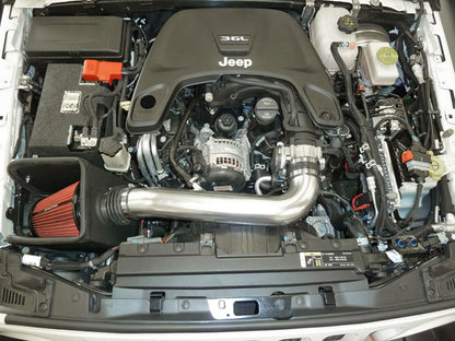 Spectre 2018 Jeep Wrangler V6-3.6L F/I Air Intake Kit - Polished w/Red Filter 9089 9089 Photo - Mounted