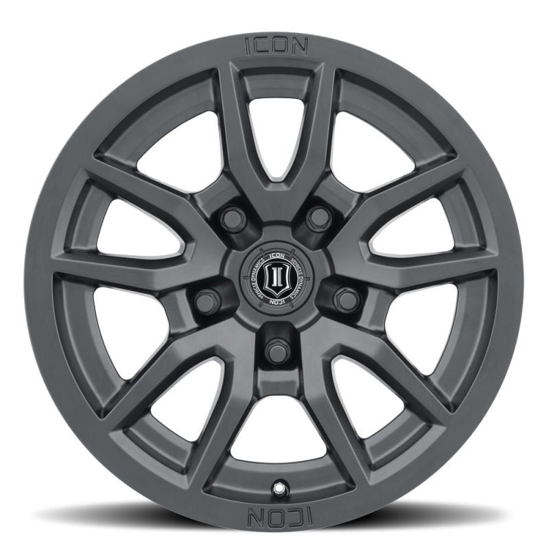 ICON Vector 5 17x8.5 5x5 -6mm Offset 4.5in BS 71.5mm Bore Satin Black Wheel 2617857345SB 2617857345SB Photo - Close Up