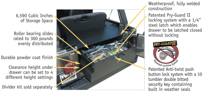 Tuffy Products Tuffy Unlimited Drawer Black 131-01 131-01 Photo - Close Up
