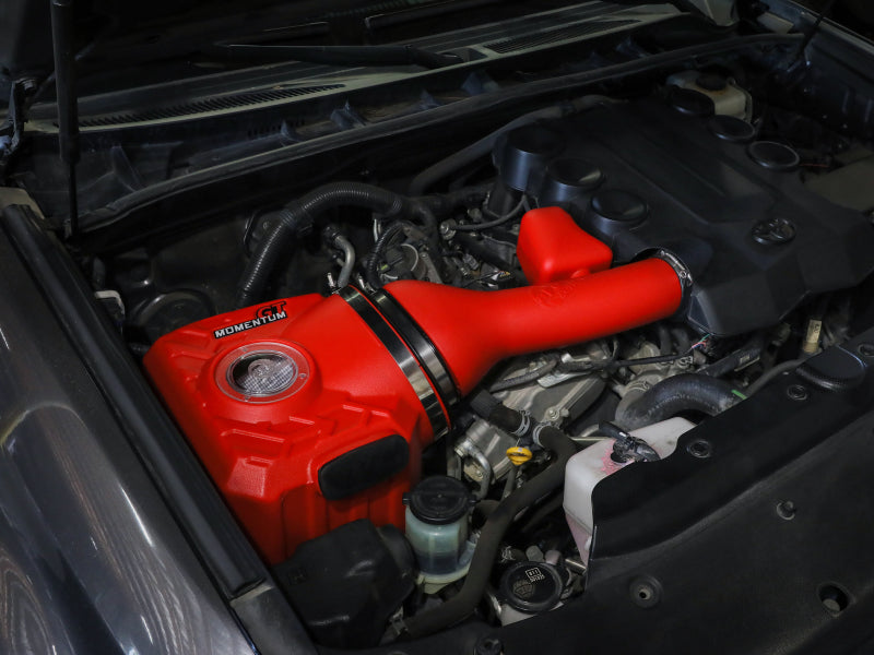 aFe Momentum GT Red Edition Cold Air Intake System w/ Pro DRY S Filter Toyota FJ Cruiser 07-23 V6-4.0L 50-70095DR 50-70095DR Photo - Mounted